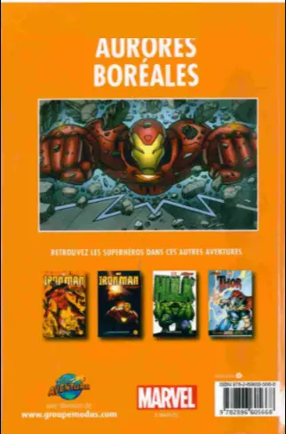 Verso de l'album Iron Man - Les aventures Tome 3 Aurores boréales