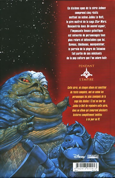 Verso de l'album Star Wars - Icones Tome 10 Jabba le hutt