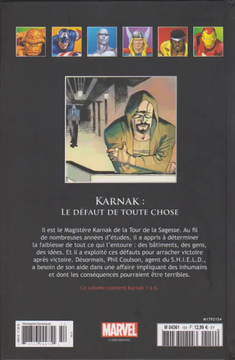 Verso de l'album Marvel Comics - La collection de référence Tome 154 Karnak : le défaut de toute chose