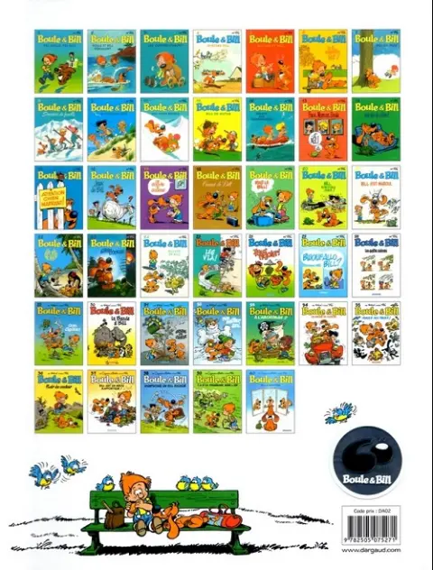 Verso de l'album Boule & Bill Tome 40 Bill à facettes
