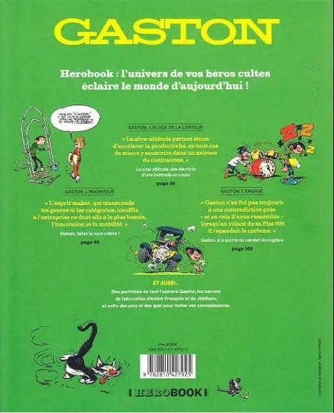 Verso de l'album Gaston Herobook gaston
