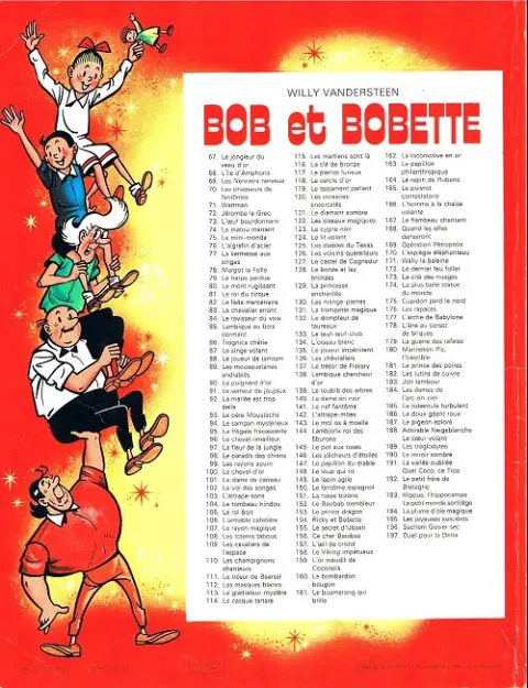 Verso de l'album Bob et Bobette Tome 129 La princesse enchantée