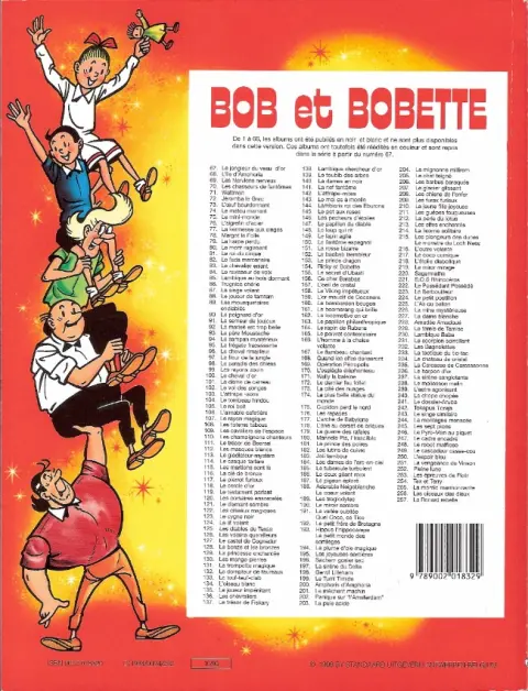 Verso de l'album Bob et Bobette Tome 200 Amphoris d'Amphoria