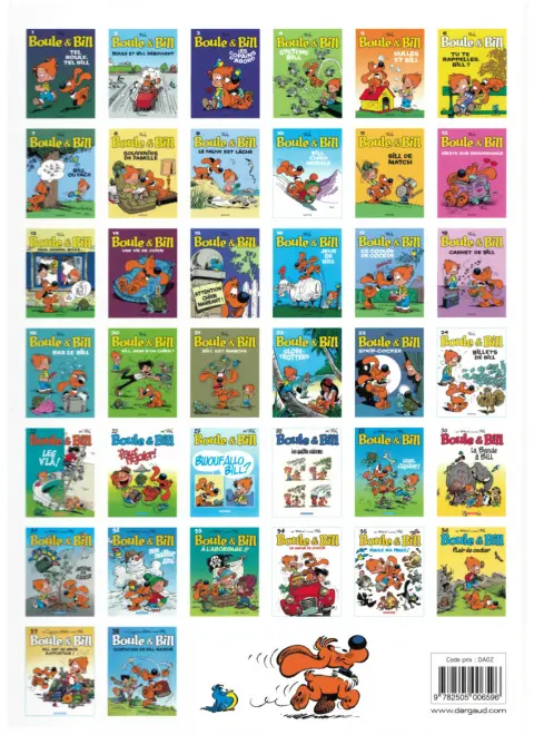 Verso de l'album Boule & Bill Tome 25 Les v'là !