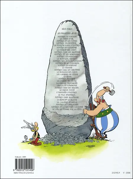 Verso de l'album Astérix Tome 13 Astérix et le chaudron