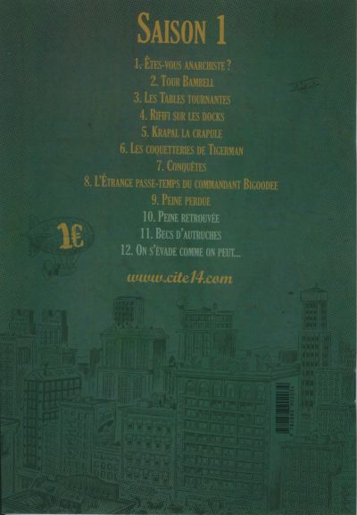 Verso de l'album Cité 14 Saison 1 Tome 9 Peine perdue