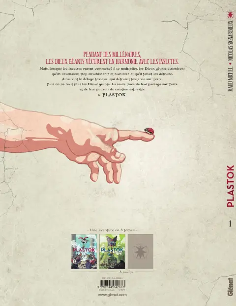 Verso de l'album Plastok 1 L'empoisonnement