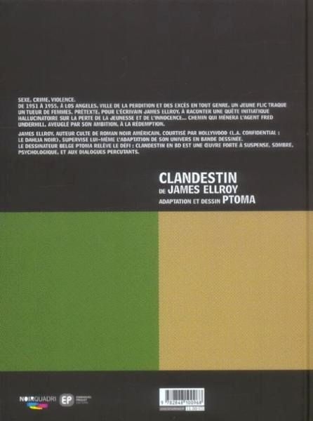 Verso de l'album Clandestin Tome 1 Livre I