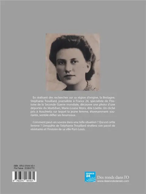 Verso de l'album Le sourire d'Auschwitz L'histoire de Lisette Moru, résistante bretonne