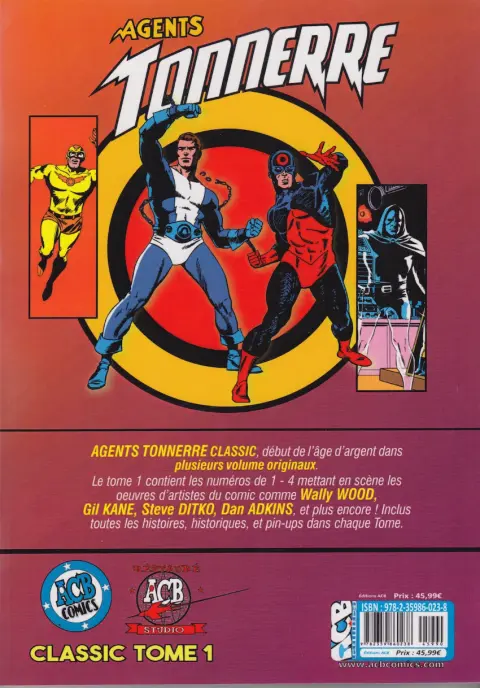 Verso de l'album Agents Tonnerre Tome 1