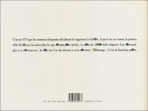 Verso de l'album Hors jeu