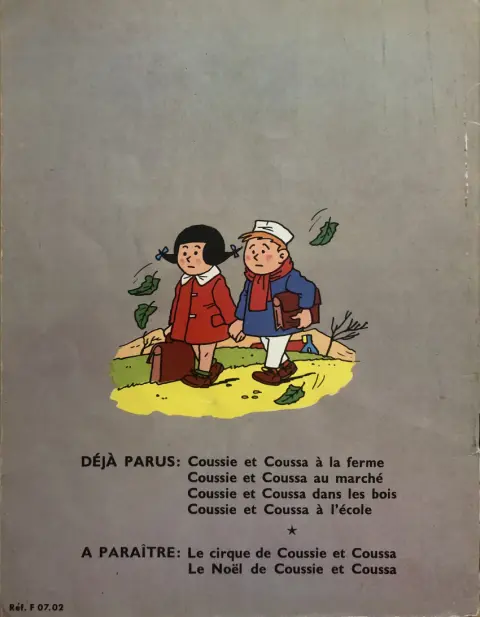 Verso de l'album Coussie et Coussa 4 Coussie et Coussa à l'école