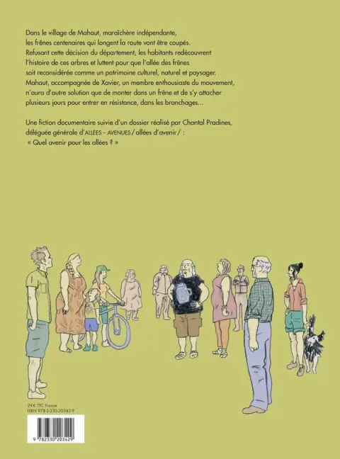 Verso de l'album L'Allée des Frênes