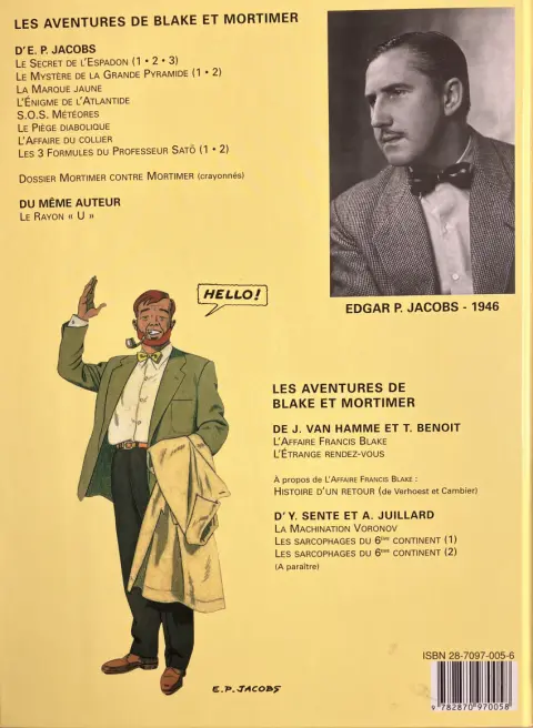 Verso de l'album Blake et Mortimer Tome 3 Le secret de l'Espadon - Tome 3