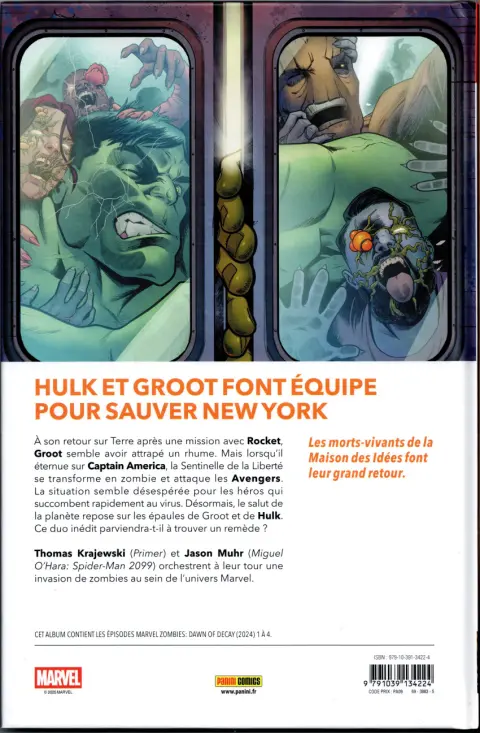 Verso de l'album Marvel Zombies - Le début de la fin Le début de la fin