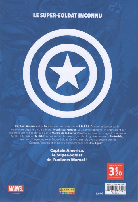 Verso de l'album Captain America - la légende vivante 4 Pas de lendemains