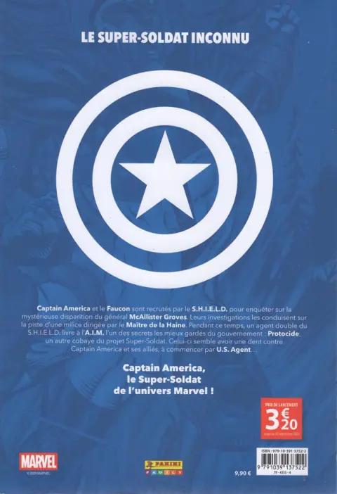 Verso de l'album Captain America - la légende vivante 4 Pas de lendemains