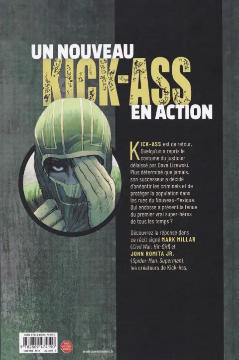 Verso de l'album Kick-Ass - The New Girl Tome 1