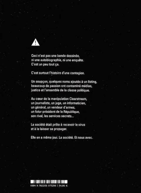 Verso de l'album L'Affaire des affaires Clearstream
