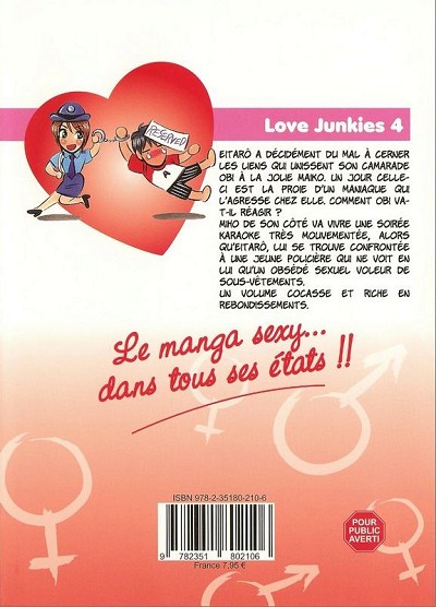 Verso de l'album Love junkies Saison 1 Tome 5