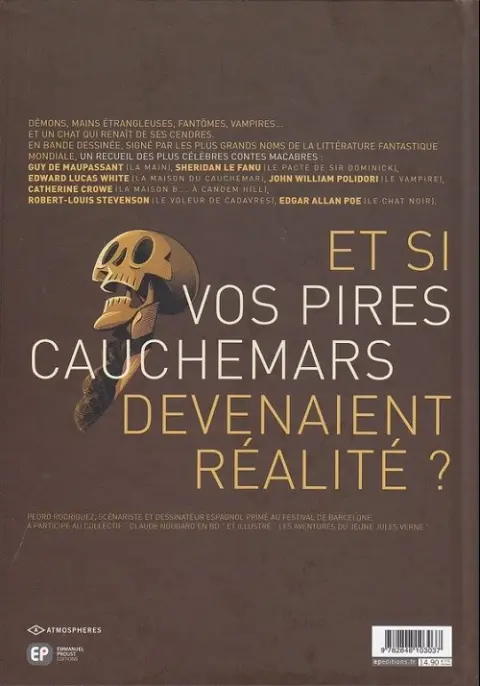 Verso de l'album Macabre / Histoire(s) à dormir debout