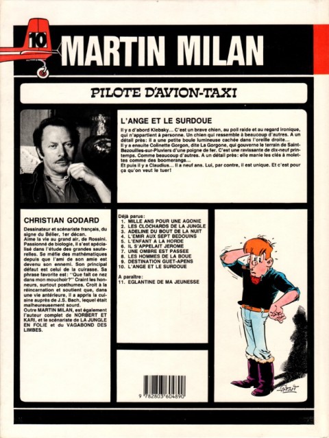Verso de l'album Martin Milan 2ème Série Tome 10 L'ange et le surdoué