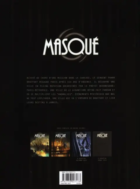 Verso de l'album Masqué Tome 2 Le jour du fuseur
