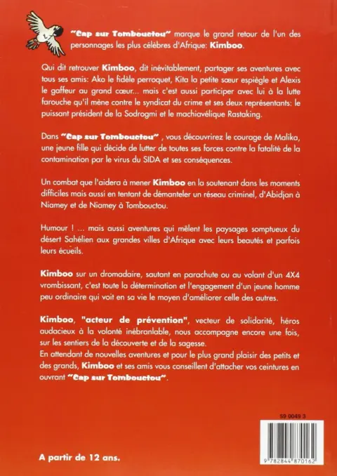 Verso de l'album Les Nouvelles aventures de Kimboo Cap sur Tombouctou