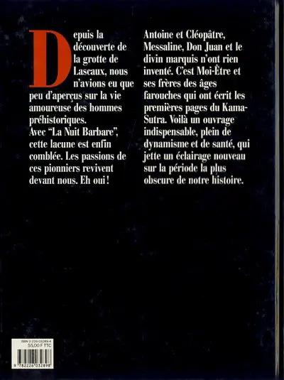 Verso de l'album La Nuit barbare
