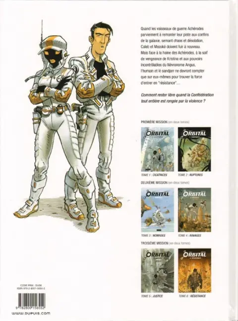 Verso de l'album Orbital Tome 6 Résistance