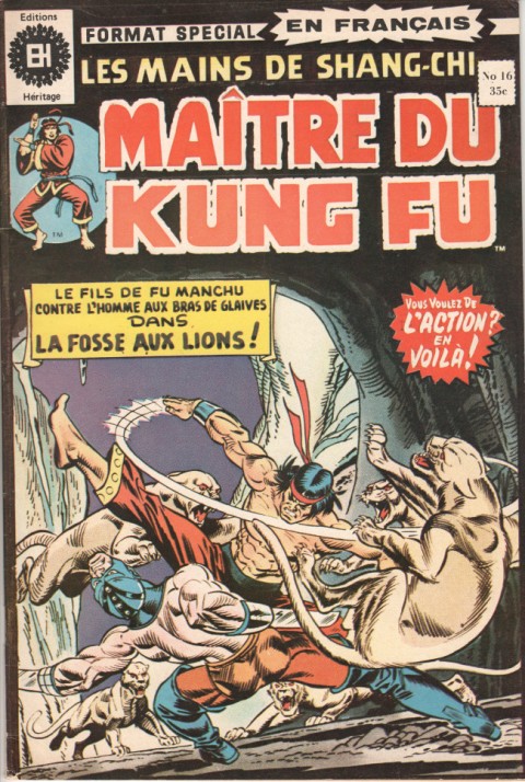 Couverture de l'album Les Mains de Shang-Chi, maître du Kung-Fu N° 16 Un golfe de lions