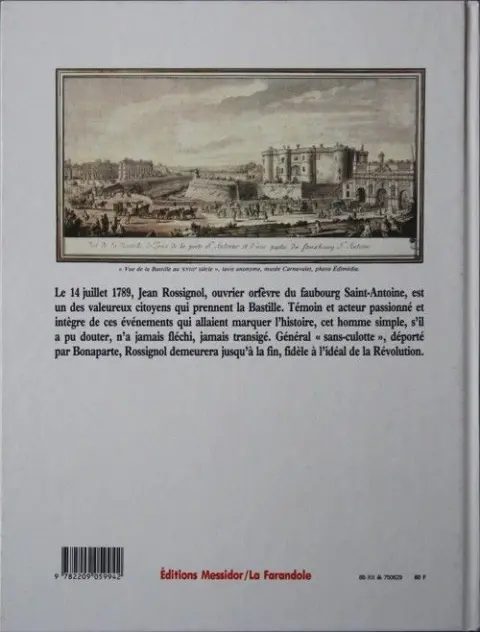 Verso de l'album Rossignol Un citoyen de la révolution