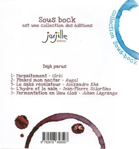 Verso de l'album Le Saké révélateur