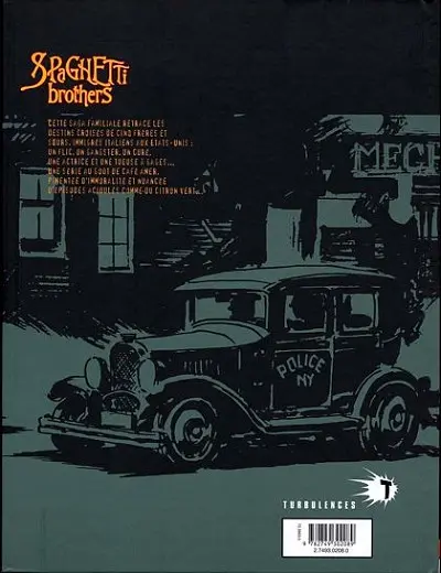 Verso de l'album Spaghetti Brothers Version en couleur Tome 7
