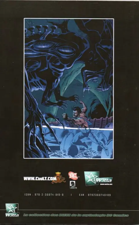 Verso de l'album Superman versus Aliens Premier contact