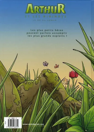 Verso de l'album Arthur et les Minimoys - LA Bd du Roman Tome 1