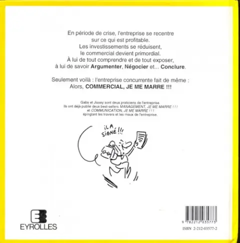 Verso de l'album je me marre ... Commercial je me marre
