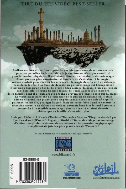 Verso de l'album World of Warcraft - Classes Tome 1 Mage