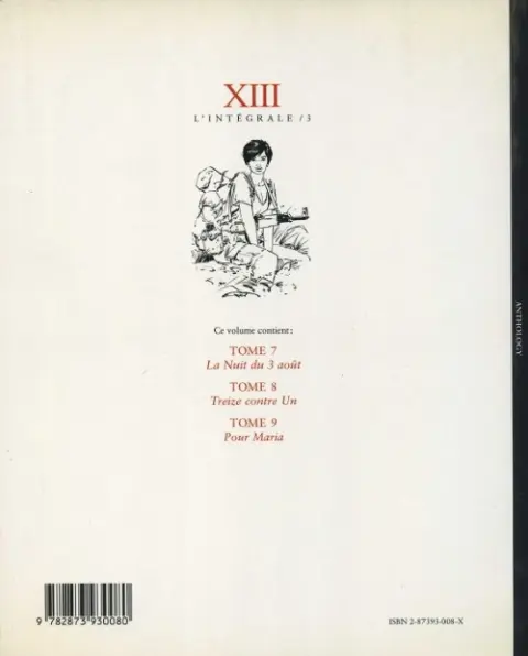 Verso de l'album XIII L'Intégrale / 3