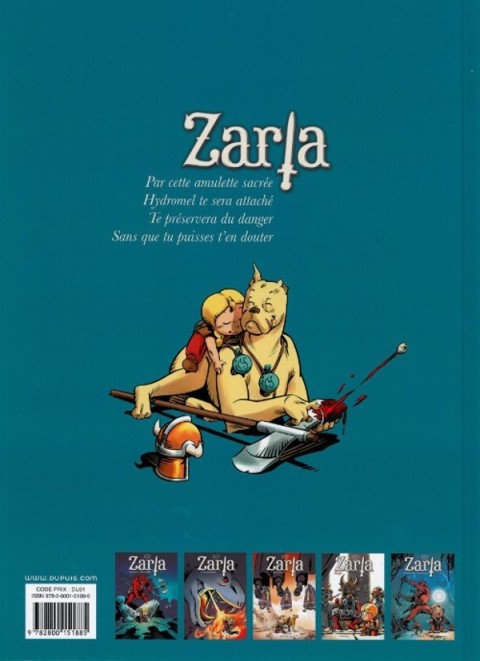 Verso de l'album Zarla Tome 5 Les lueurs vénéneuses