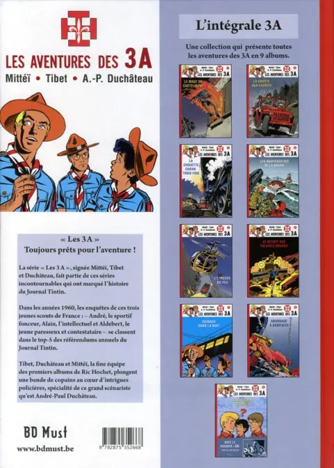 Verso de l'album Les aventures des 3 A Tome 1 Les naufrageurs de la brume