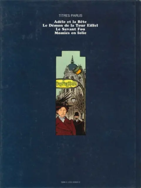 Verso de l'album Les Aventures Extraordinaires d'Adèle Blanc-Sec Tome 1 Adèle et la Bête
