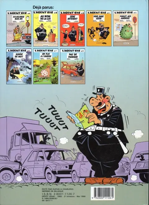 Verso de l'album L'Agent 212 Tome 5 Poulet aux amendes