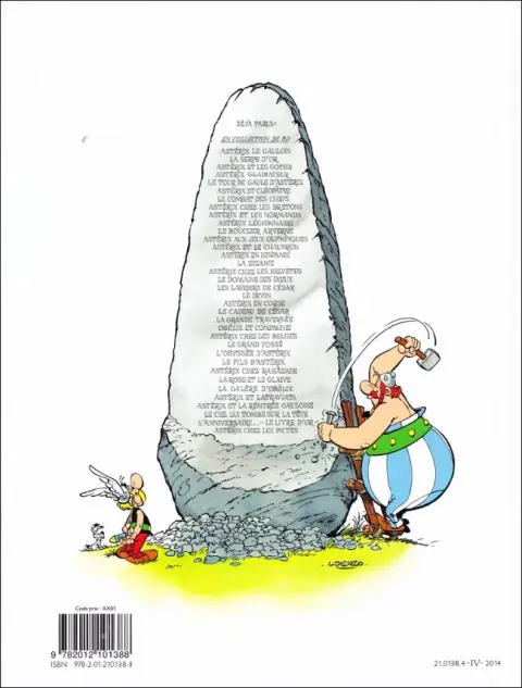 Verso de l'album Astérix Tome 6 Astérix et Cléopâtre