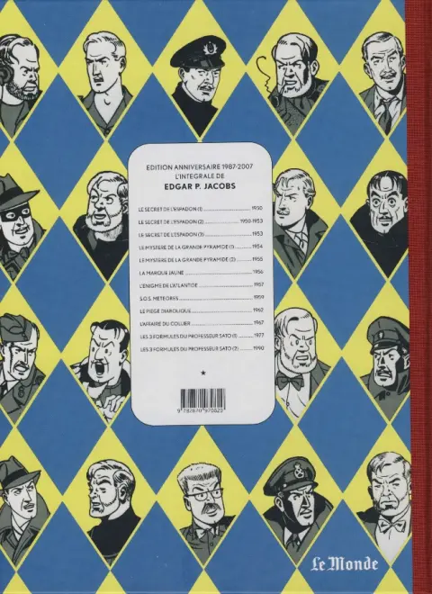 Verso de l'album Blake et Mortimer Tome 8 S.O.S. météores - Mortimer à Paris