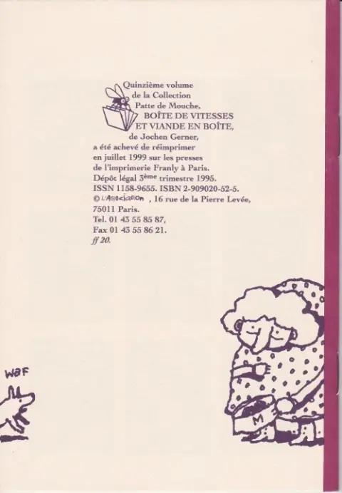 Verso de l'album Boîte de vitesses et viande en boîte