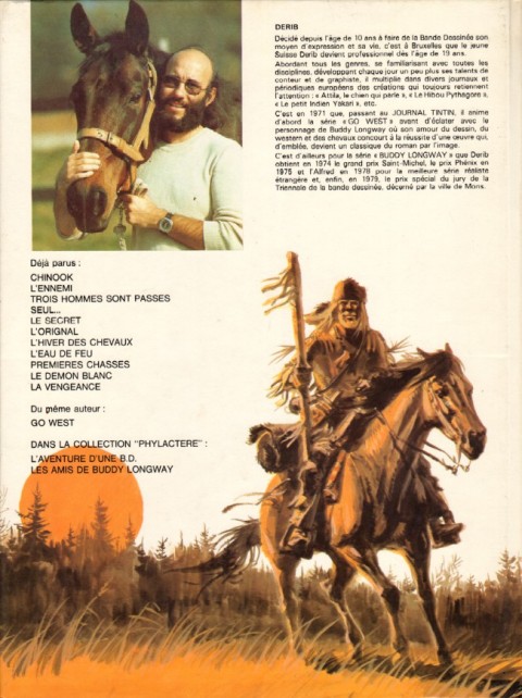 Verso de l'album Buddy Longway Tome 7 L'hiver des chevaux