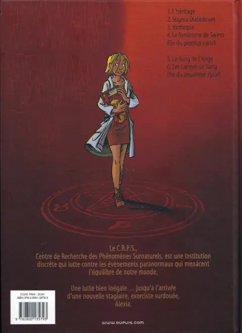 Verso de l'album Les Démons d'Alexia Tome 1 L'Héritage