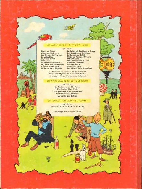 Verso de l'album Les Aventures de Jo, Zette et Jocko Tome 4 Le Rayon du Mystère 2e épisode, L'éruption du Karamako