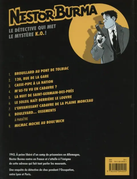 Verso de l'album Nestor Burma Tome 2 120 rue de la gare